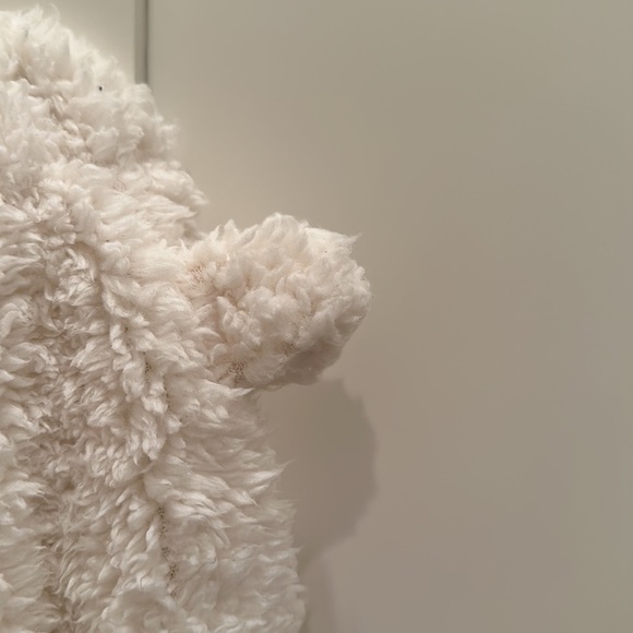 NWT Kidsform Fleece Girl’s Hoodie 2-3Y Cream Colored Zip Front Pockets Ears - Picture 5 of 10